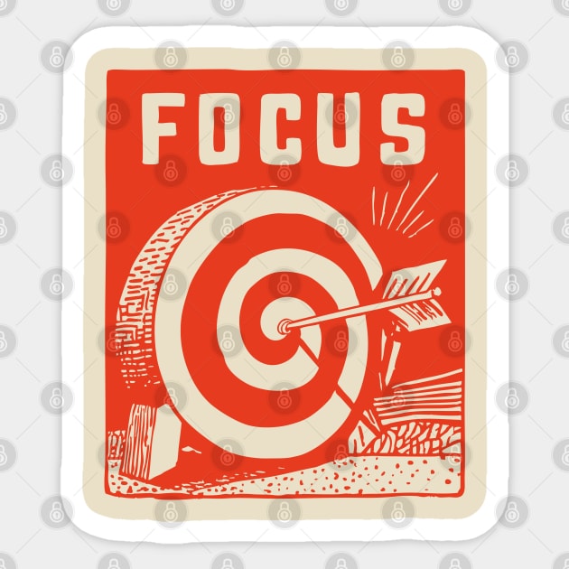 Focus Archery Target Motivational Mindset Graphic Sticker by TuncGK